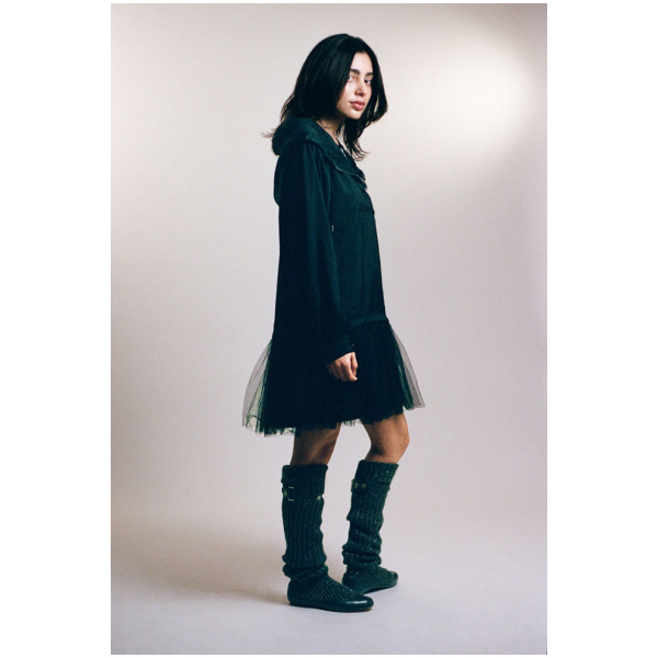 Robe à capuche et double zip Moschino