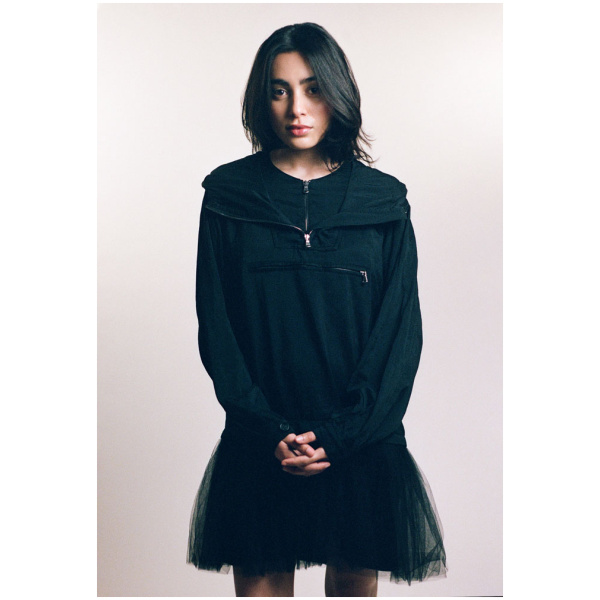 Robe à capuche et double zip Moschino seconde main